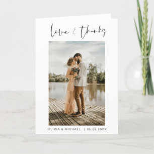 Hochzeit Danke Foto Minimalistisch Simple