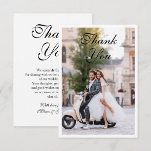 Hochzeit Danke Foto Modern Einfach Elegant