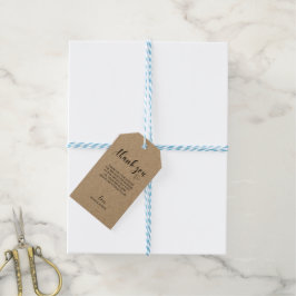 Hochzeit Danke, Geschenk Tag - Kraft Geschenkanhänger