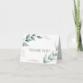 Hochzeit Danke | Grayed Jade Green Botanical