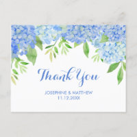 Hochzeit danke Hydrangea Blue Watercolor Floral