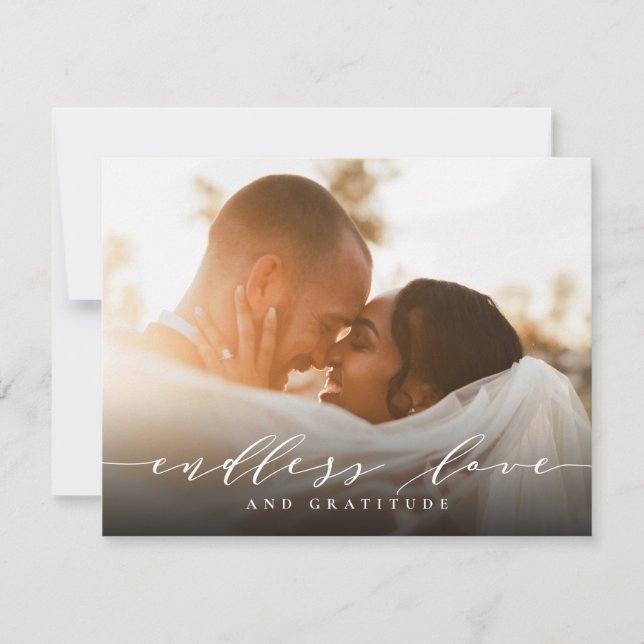 Hochzeit danke Ihnen endlose Liebe und Dankbarkeit (Vorderseite)