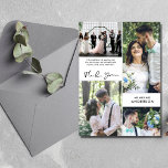 Hochzeit danke Ihnen Fotocollage<br><div class="desc">Vielen Dank Hochzeitskarten in einem vier Foto Collage Design - Fügen Sie Ihre individuelle Nachricht,  Nachname und Lieblings-4 Hochzeitstage-Fotos und E-Mail an Familie und Freunde. Eine schöne Art,  danke zu sagen und teilen Sie Ihre Lieblings-Hochzeitstag Fotos.</div>