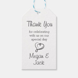 Hochzeit danke Ihnen Geschenktasten, anpassbar Geschenkanhänger