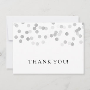 Hochzeit danke Ihnen Hinweis Silver Foil Glitzer L Mitteilungskarte