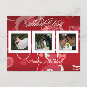 Hochzeit Danke-Karten Einsatz für Ihre Fotos Postkarte
