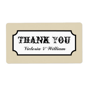 Hochzeit danke Labels