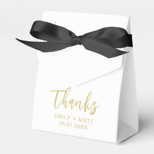 Hochzeit Danke modern minimal weiße Gefallen Boxen Geschenkschachtel