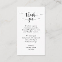 Hochzeit Danke, moderne Schrift