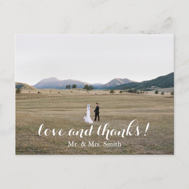 Hochzeit Danke, Postcard Postkarte (Vorderseite)