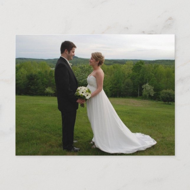 Hochzeit Danke Postkarte (Vorderseite)