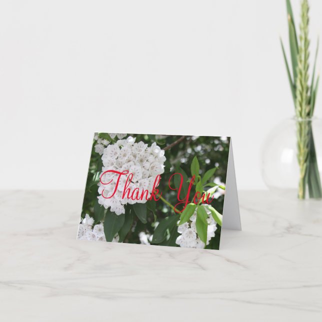 Hochzeit Danke schön Berg Laurel Blume (Vorderseite)