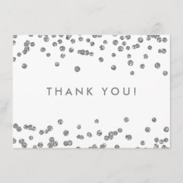 Hochzeit Danke Silver Glitzer Confetti White