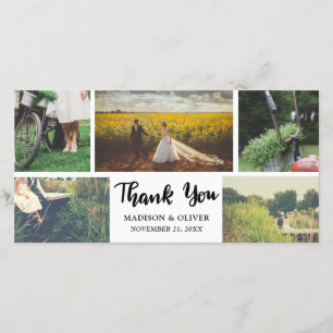 Hochzeit Danke Skript Fünf-Foto-Collage