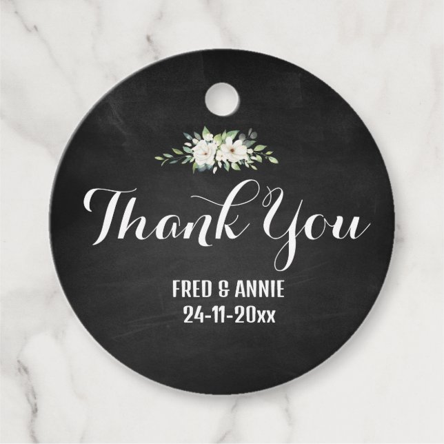 Hochzeit Danke Tag Geschenkanhänger (Vorderseite)