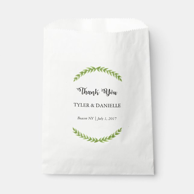 Hochzeit Danke, Tasche Geschenktütchen (Vorderseite)