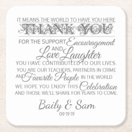 Hochzeit danke Untersetzer