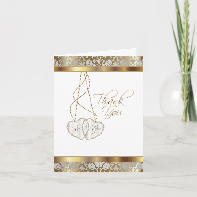 Hochzeit danke von Braut und Bräutigam (Vorderseite)