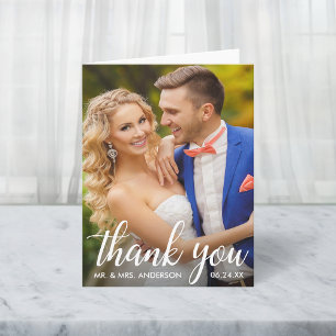 Hochzeit Dankeschön Foto-Karte Dankeskarte