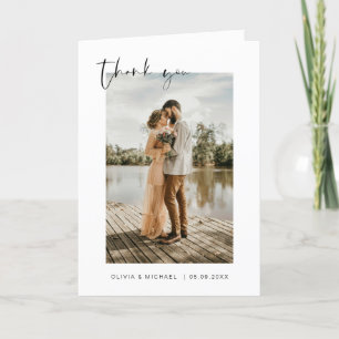 Hochzeit Dankeschön Foto Minimalistisch Romantik Dankeskarte