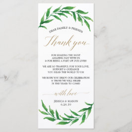 Hochzeit Dankeschön Platzkarte - Grün