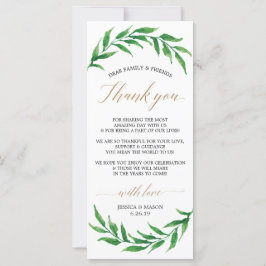 Hochzeit Dankeschön Platzkarte - Grün