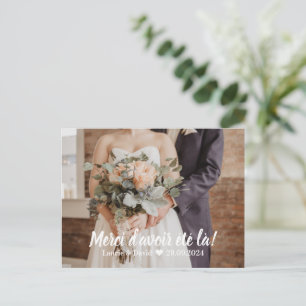 Hochzeit Danksagungskarte - Foto und Danke Postkarte