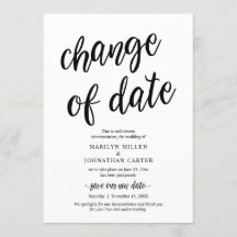 Hochzeit, Datumsänderung, Schwarz, Bekanntgabe