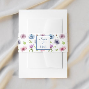 Hochzeit der Anemone-Blume Einladungsbanderole