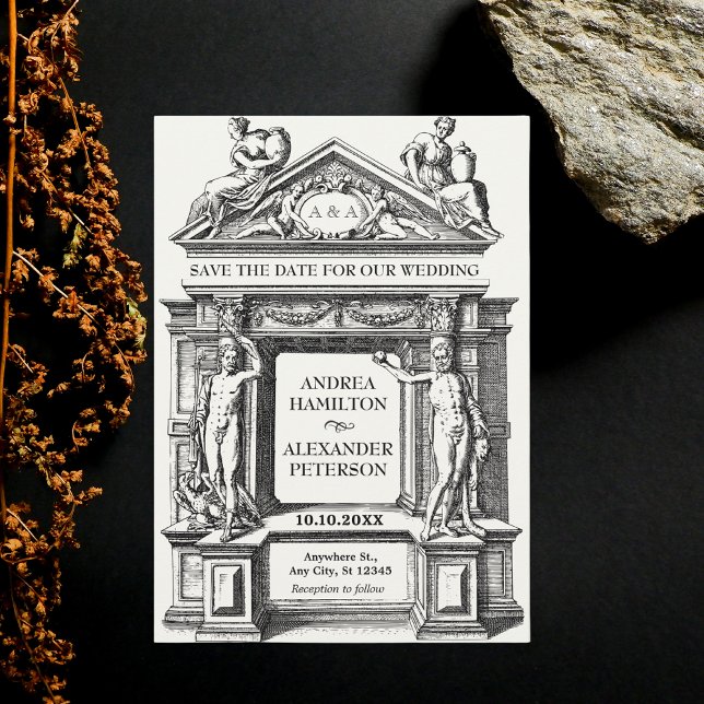 Hochzeit der antiken griechischen römischen Archit Save The Date (Von Creator hochgeladen)