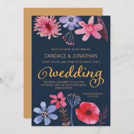 Hochzeit der bemalten Flora Einladung