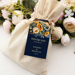 Hochzeit der Blaublauen Sonnenblume Geschenkanhänger