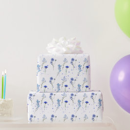 Hochzeit der Blaublauen Wildblume Geschenkpapier