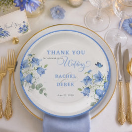 Hochzeit der Blauen Blume Pappteller
