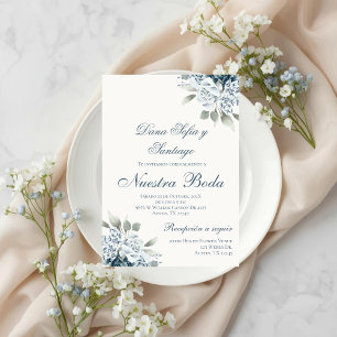 Hochzeit der Blauen Blüte Einladung