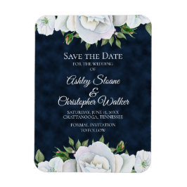 Hochzeit der blauen Blütenblüte retten das Datum Magnet