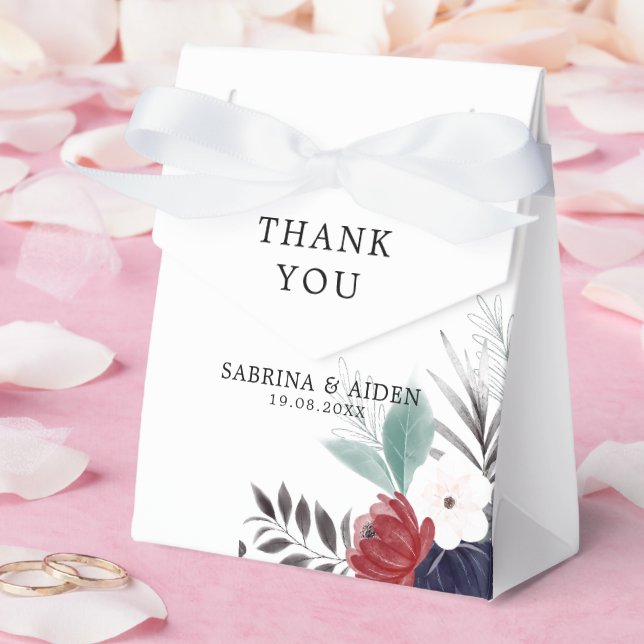 Hochzeit der Blauen Burgundy Rot Gothic Geschenkschachtel (Hochzeit)