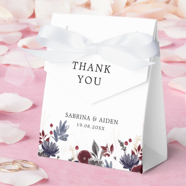 Hochzeit der Blauen Burgundy Rot Gothic Geschenkschachtel (Hochzeit)