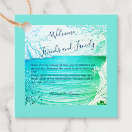 Hochzeit der blauen Küste Geschenkanhänger