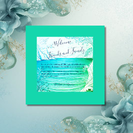 Hochzeit der blauen Küste Geschenkanhänger