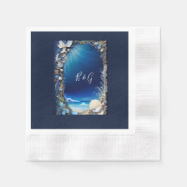 Hochzeit der blauen Küste Serviette