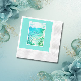Hochzeit der blauen Küste Serviette