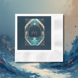 Hochzeit der blauen Küste Serviette