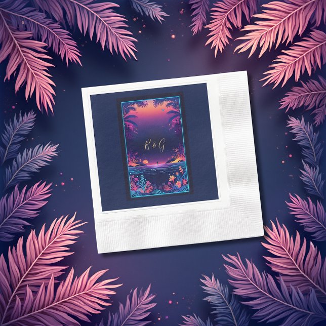 Hochzeit der blauen Küste Serviette (Von Creator hochgeladen)