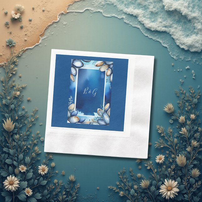 Hochzeit der blauen Küste Serviette (Von Creator hochgeladen)