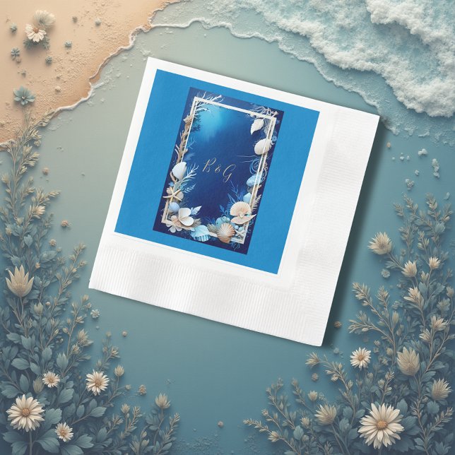 Hochzeit der blauen Küste Serviette (Von Creator hochgeladen)