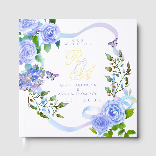 Hochzeit der Blauen Rose Gästebuch (Vorderseite)