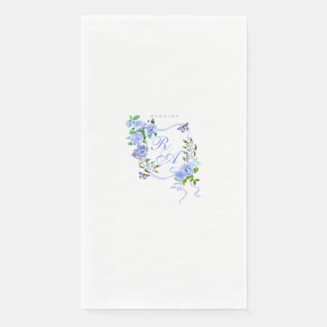 Hochzeit der Blauen Rose Serviette (Vorderseite)