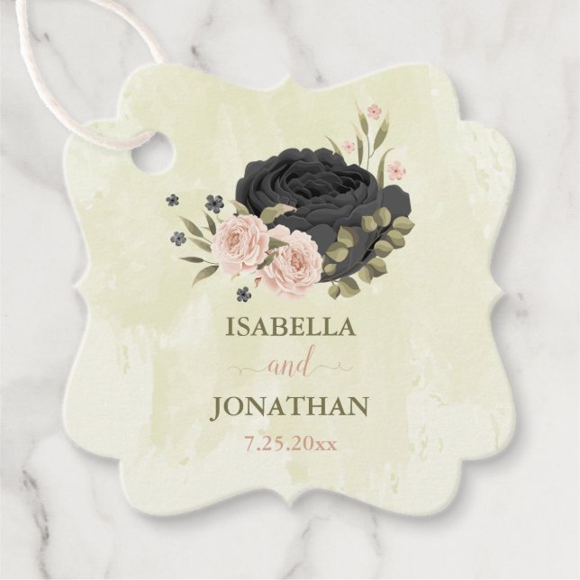 Hochzeit der Blume Geschenkanhänger (Vorderseite)