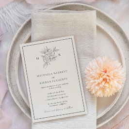 Hochzeit der Botanischen Blume Einladung